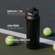 Powerfill Pro Stainless Steel Water Bottle#color_black