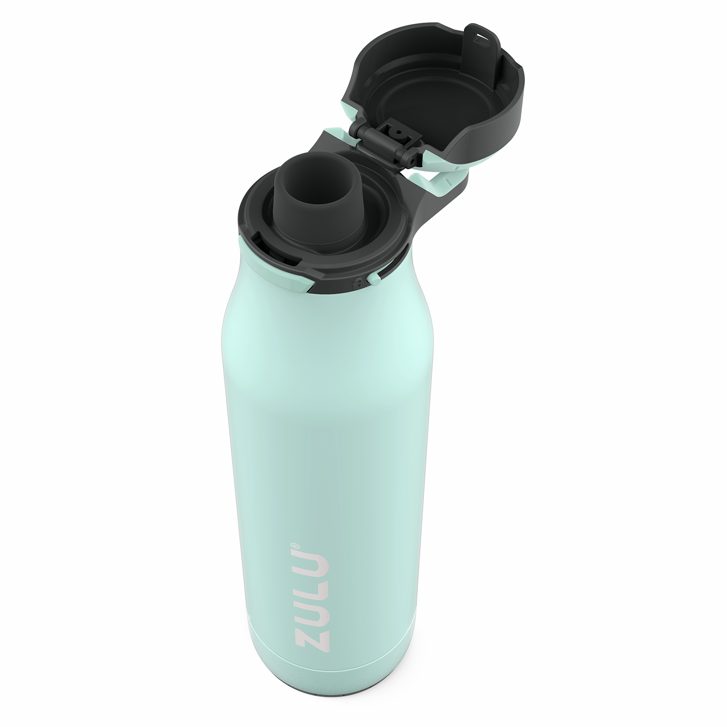 Zulu Charge BPA-Free Plastic Water Bottle with 360 Dial-a-Flow Lid, 24-Ounce  