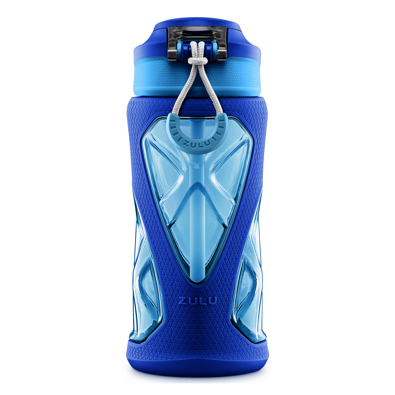 ZULU Torque 16oz Plastic Kids Water Bottle with Silicone Sleeve and  Leak-Proof Locking Flip Lid